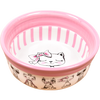 伊丽猫碗 狗碗宠物盆猫食盆饮水陶瓷盘 可爱女士