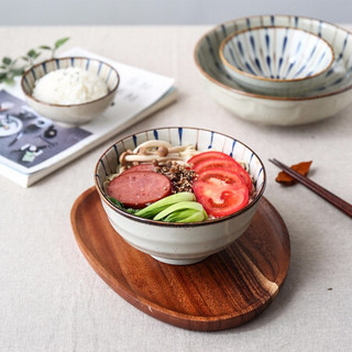 川岛屋日式陶瓷面碗创意餐具家用饭碗菜碗大号吃面汤碗拉面碗牛肉面碗 大碗