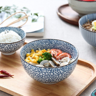 川岛屋日式陶瓷面碗创意餐具家用饭碗菜碗大号吃面汤碗拉面碗牛肉面碗 大碗