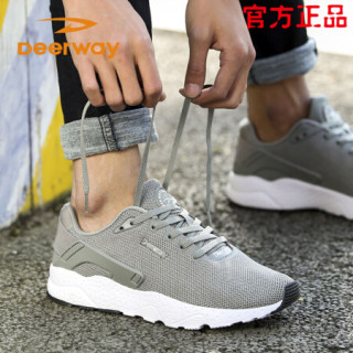 运动鞋男鞋德尔惠透气网面休闲鞋春季学生轻便潮鞋旅游慢跑步鞋男