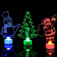 访客（FK） 访客儿童圣诞节圣诞礼物 七彩发光圣诞树小雪人 玩具小夜灯礼品 套餐一（圣诞树+雪人）