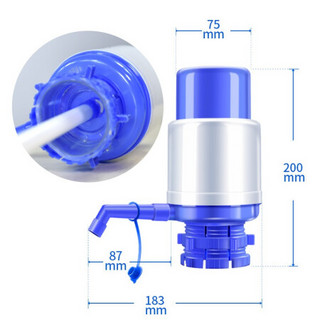 访客（FK） 桶装水抽水器手压式纯净水桶出水压水器大桶饮水机家用矿泉水吸水 蓝白升级款1个装
