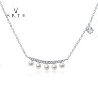 ARTE艾尔蒂 Joy单排珍珠 项链 饰品女 925纯银 锁骨链女 时尚女友礼物