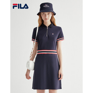 FILA 斐乐官方高圆圆同款女子连衣裙2020夏季新款运动连衣裙子女裙 传奇蓝-NV 165/84A/M