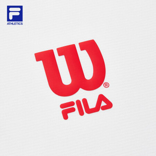 FILA x Wilson 斐乐 男子短袖POLO衫 2020秋季新款复古网球运动男 玉石白-WT 175/96A/L