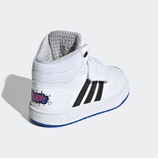 阿迪达斯官网 adidas HOOPS MID 2.0 I 婴童篮球运动鞋EE8551 白色/黑色 25.5(150mm)