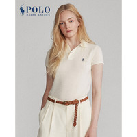 Ralph Lauren/拉夫劳伦女装2020年早秋罗纹下摆针织Polo衫21696 101-白色 S