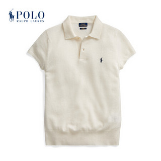 Ralph Lauren/拉夫劳伦女装2020年早秋罗纹下摆针织Polo衫21696 101-白色 S