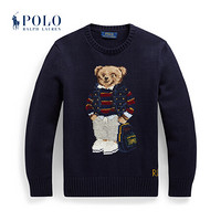 Ralph Lauren/拉夫劳伦男童 2020年秋季Polo小熊毛衫33913 410-海军蓝 L