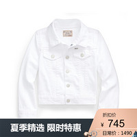 Ralph Lauren/拉夫劳伦女童 2020年春季棉质牛仔布卡车司机夹克32801 100-白色 6X