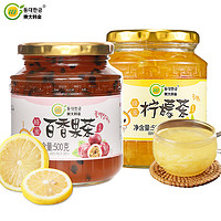 东大韩金柠檬蜂蜜百香果茶500g*2冲水喝的蜂蜜茶饮品奶茶店专用