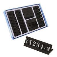 斯图（sitoo）企业专享商品标价牌铝合金属价格标签牌组合式标签黑色盒装10盒装