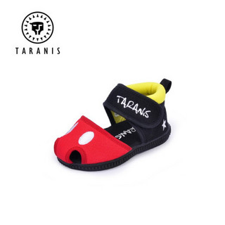 泰兰尼斯机能叫叫鞋女夏秋季宝宝室内鞋包头防滑男婴儿学步鞋1-3岁 红色秋款 19 实测鞋内长约13.2cm