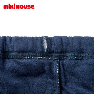 MIKIHOUSE2020新款童装男女儿童长裤童趣暗纹休闲裤子13-3215-610 藏蓝色 100