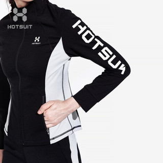 HOTSUIT暴汗服女上衣修身弹力爆汗衣跑步暴汗衣外套 暴汗衣-矿物黑 XXXL