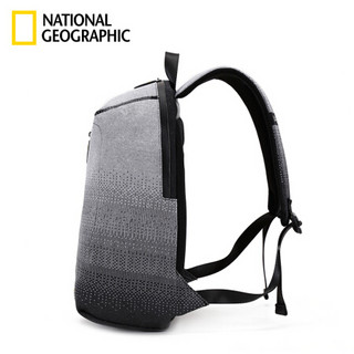 国家地理NATIONAL GEOGRAPHIC电脑包户外旅行休闲双肩包商务书包出差多功能背包 灰色