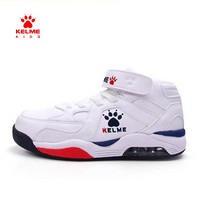 KELME(kids)男女童运动鞋 春夏季新款透气高帮儿童休闲鞋子66833620 白色 32码/20cm