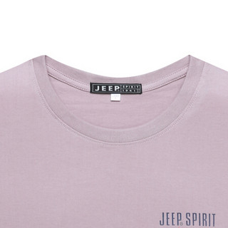 吉普 JEEP短袖T恤男2020夏季简约圆领休闲短T男款 20MB562TS9358 暗粉 XL