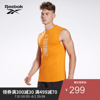 Reebok锐步健身LM BodyCombat Muscle Tank莱美男子背心GE1023 GE1023_橘色 A/S