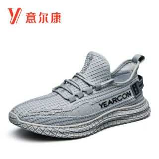 意尔康男鞋韩版潮流运动鞋系带飞织休闲鞋男潮流椰子鞋 y112zx97069w