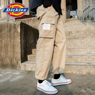 Dickies SS20春夏 多袋工装裤 男式春夏字母印花休闲长裤子DK007469 沙色 34