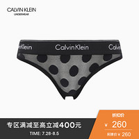 CK UNDERWEAR 2020春夏新款烧花波点女士三角内裤 QF5850AD 6WA-黑色 M