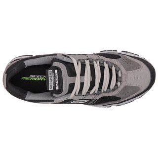 SKECHERS斯凯奇男鞋工装鞋运动鞋低帮拼色系带51241 CHARCOAL/BLACK 7