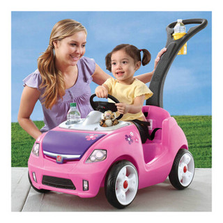 美国直邮 Step2 爱威兜风车儿童手推车学步车 安全拖拉车户外玩具 粉红色
