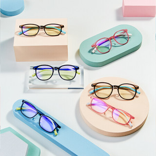 京东京造 儿童防蓝光眼镜护目镜平光镜Pro+ 椭圆粉 50%阻隔