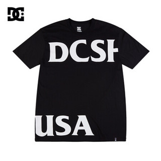 DCSHOES 2020春夏新款宽松LOGO印花男士圆领短袖T恤GDYZT20124 灰夹色 M