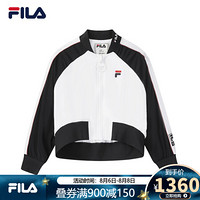 FILA x MIHARA 斐乐 蔡徐坤力荐女子梭织外套2020秋季新款宽松短款外套女 白色-WT 160/80A/S