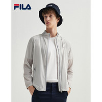 FILA 斐乐官方男子梭织外套 2020秋季新款时尚高端休闲运动外套男 冰灰-GY 190/108A/XXXL