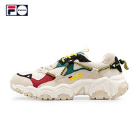 FILA FUSION 斐乐官方 男子猫爪鞋老爹鞋2020秋新款休闲运动鞋 米色-AN 42.5