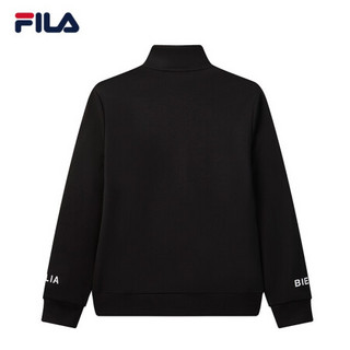 FILA（斐乐）男子针织上衣2020秋季新款运动茄克时尚舒适运动外套男 正黑色-BK 170/92A/M