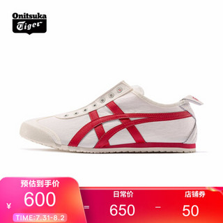 Onitsuka Tiger鬼塚虎休闲一脚懒人鞋男女 MEXICO66 SLIP-ON D3K0Q 奶白/红色 38