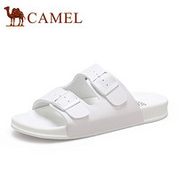 骆驼（CAMEL） 女鞋 清爽舒适双扣带防滑平底拖鞋 A022266249 白色 39