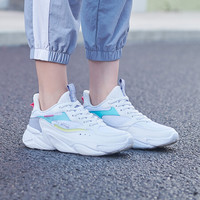 361° 361度女鞋运动鞋2020复古撞色老爹鞋舒适减震休闲鞋子 682036763-1361度白/粉紫灰 39