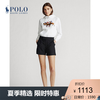 Ralph Lauren/拉夫劳伦女装 2020年春季细条纹亚麻布短裤21351 101-白色 0