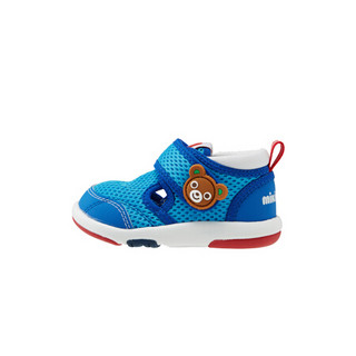 MIKIHOUSE男女童凉鞋学步鞋二段小熊小兔网面婴儿健康鞋12-9302-263 蓝色 15CM