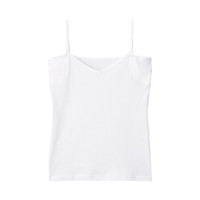 无印良品 無印良品 MUJI 女式 棉质凉爽 带吸汗垫吊带衫 白色 XS