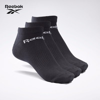 Reebok 锐步 运动健身ACT CORE LOW CUT 3P男女 船袜 袜子GH8191 GH8191_黑色 A版 25-26