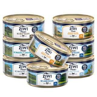 ziwi进口湿粮罐头85g*8滋益巅峰混合口味ZiwiPeak主食猫罐头组合 马鲛鱼羊肉*8