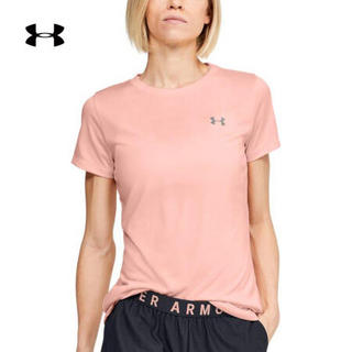 安德玛官方UA Tech女子运动短袖T恤Under Armour1277207 橙色845 XS