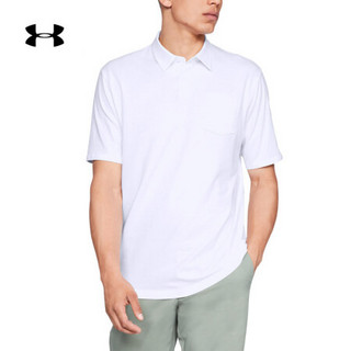 安德玛官方UA Scramble男子运动Polo衫Under Armour1321111 白色100 S