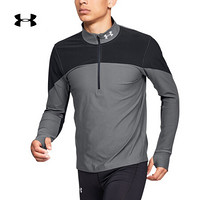 安德玛官方UA Qualifier男子1/2拉链运动T恤Under Armour1326595 灰色002 XL