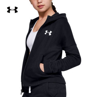 安德玛官方UA Rival女童运动拉链外套Under Armour1343621 黑色001 童S