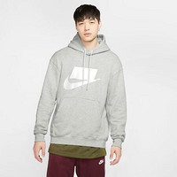 Nike耐克男女同款连帽套头卫衣上衣时尚休闲服BV4540 Grey Heather/White 1