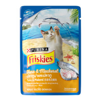 喜跃Friskies湿粮包 成猫幼猫零食罐头 吞拿鱼及鲭鱼【成猫】 80g