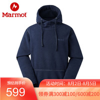 Marmot土拨鼠 V83587 男士保暖长袖羊羔绒连帽卫衣 2975北极蓝 M
