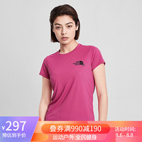 TheNorthFace北面2020春季吸湿排汗短袖T恤速干衣女户外|4N9J WUG/粉色 S